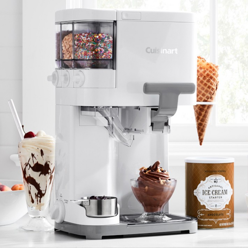 Máquina de Sorvete e Gelato Cuisinart 2,5L Cremoso Fácil e Pronto em 20 Minutos (Rende 10 porções) + LIVRO DE RECEITAS | ENVIO NACIONAL