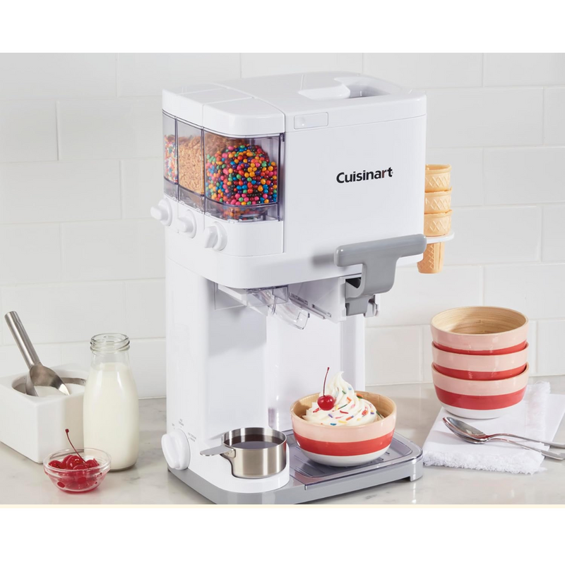 Máquina de Sorvete e Gelato Cuisinart 2,5L Cremoso Fácil e Pronto em 20 Minutos (Rende 10 porções) + LIVRO DE RECEITAS | ENVIO NACIONAL