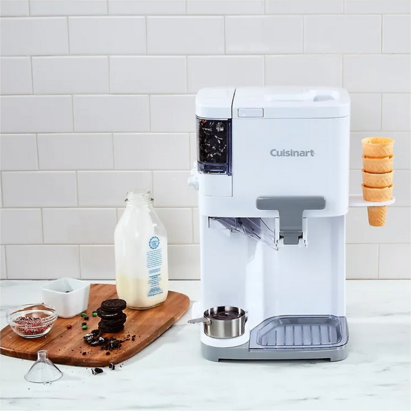 Máquina de Sorvete e Gelato Cuisinart 2,5L Cremoso Fácil e Pronto em 20 Minutos (Rende 10 porções) + LIVRO DE RECEITAS | ENVIO NACIONAL