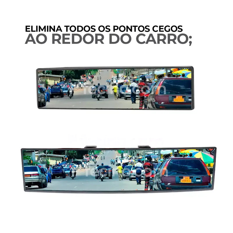 RetroMax® - Espelho Retrovisor Panorâmico Universal (+ Mini Rastreador GPS de Brinde)