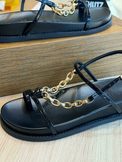 Schutz Birken Preta Corrente Dourada Papete S21564 0250 0006U